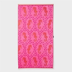 Roller Rabbit X Target Seahorse Patterned Swim Towel - Pink and Orange